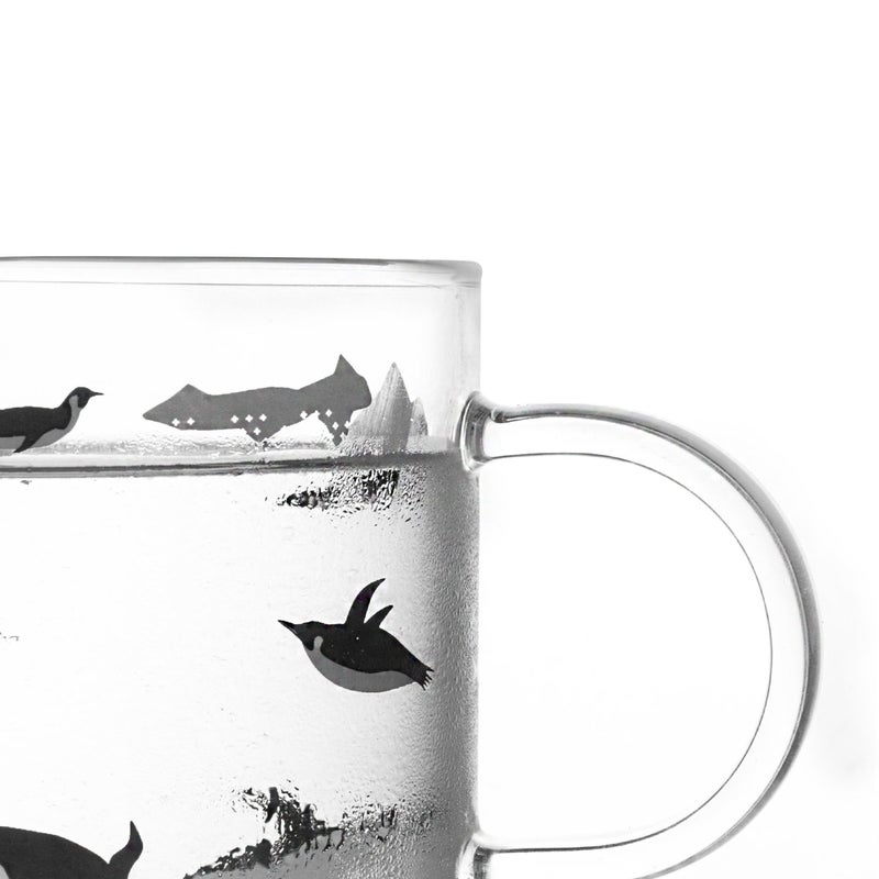 ELITEA Penguin Glass Coffee Mug with Handle Clear Cute Mugs Cup for Drinking Penguin Gift 16.3oz - Image 4